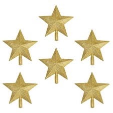  6 Pcs Delicato Ornamento Dell'albero Di Natale Star Cinque Punti