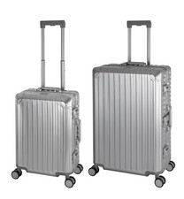 Tokyo, Trolley con 4 Ruote, Guscio Rigido in Alluminio - Set Valigie da Viaggio S+L