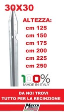 5 PZ PALI H 250 PALETTI A T ZINCATO PALETTO  RECINZIONE RETE METALLICA PALO PALI