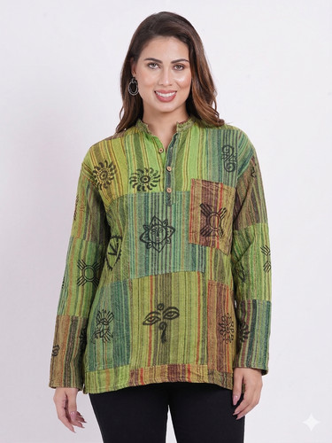 Top camicia unisex cotone