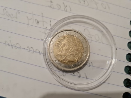 Moneta italiana euro - euro, dante