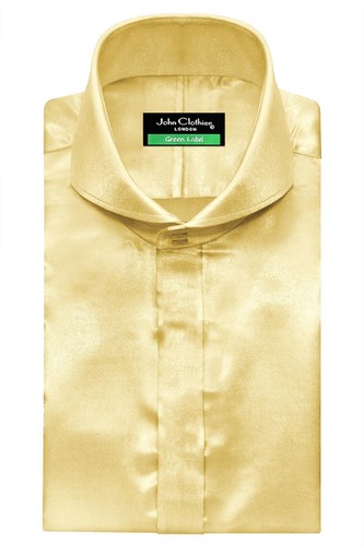 Camicia uomo oro raso seta