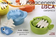 Posacenere da Tavolo in Ceramica Lisca di Pesce 12 x 5 cm 4 Colori
