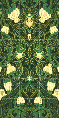 Piastrella ceramica floreale