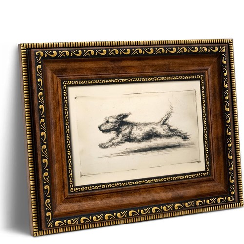 Quadro vintage cornice cane - quadro,