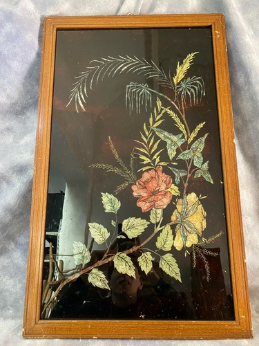 Quadro antico vetro carta - quadro, e