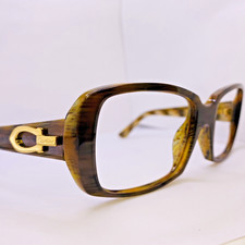 Occhiali da sole Cartier 4097521 Parigi oro marrone motivo legno 52 [] 17 135