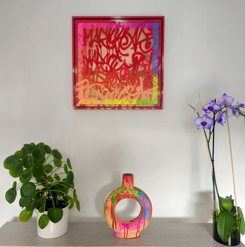 Quadro vaso graffiti - quadro, arte