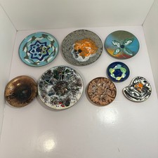 Set 8 Piatti Smaltati Arte Decorativi Wall Art Piccoli Piatti Trinket Cambio