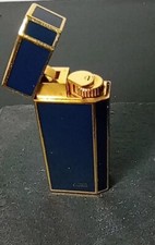 Lighter/Accendino "Les Must de Cartier" Oro Giallo laccato Blu - Bellissimo!! 