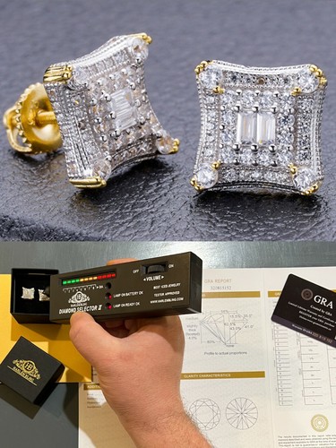 Orecchini uomo moissanite - orecchini,