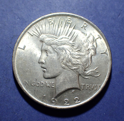 1922 peace dollar au - peace,