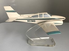 Espositore scrivania barone faggio vintage modello doppio turbina jet aereo