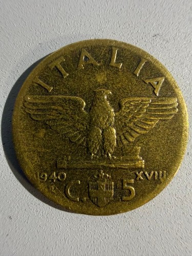 Moneta centesimi italia 1940 - 5,