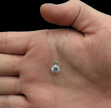 Ciondolo 1,00 Ct Tondo Taglio