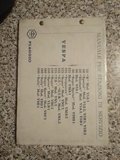 Manuale per stazioni di servizio piaggio vespa 50 125 150 180 200 Gt Rally SS TS