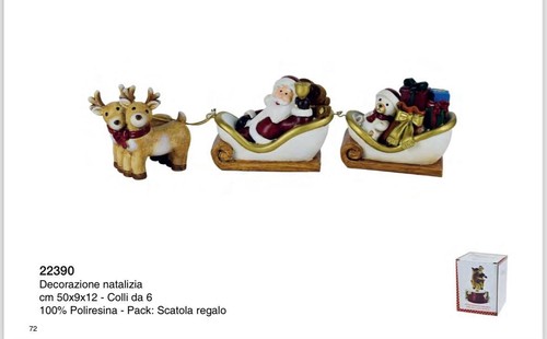 Slitta babbo natale tavolo - slitta,