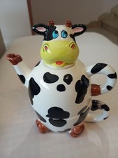 Teiera mucca con tazza pezzi - teiera,