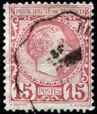 Monaco - 1885 - Effige di Carlo III - cent.15 - Unificato n.5 - usato