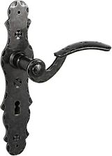 Maniglia Ferro Battuto ferramenta per porte Nero Bern Antico Piastra Lunga