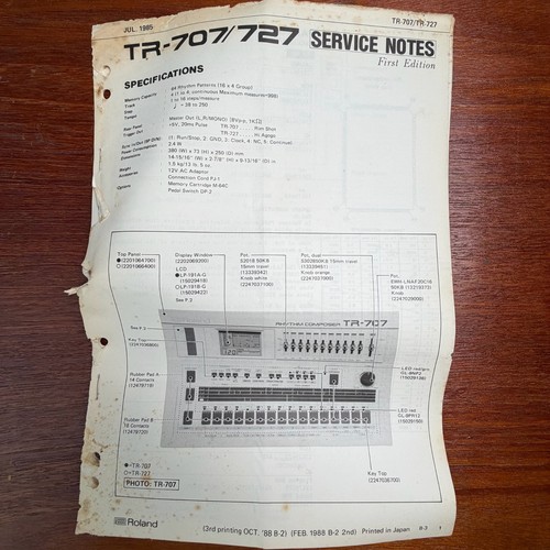 Vintage roland 707 727 - roland, tr-707/727