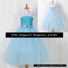 Frozen Vestito Compleanno Carnevale in Tulle Elsa Girl Cosplay Dress 789045 