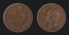 5 CENTESIMI 1861 M MILANO -