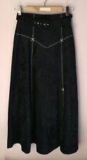 Gonna midi ciniglia nera taglia 44