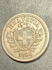 1898B SVIZZERA 1 RAPPEN - KM# 3.1 BELLA MONETA GRADO CON SPEDIZIONE GRATUITA