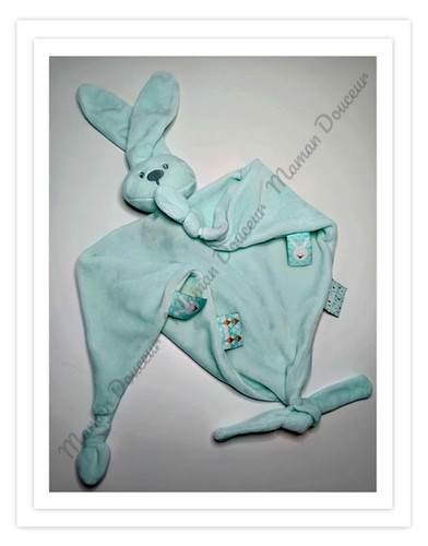 Doudou plat triangle lapin - doudou,