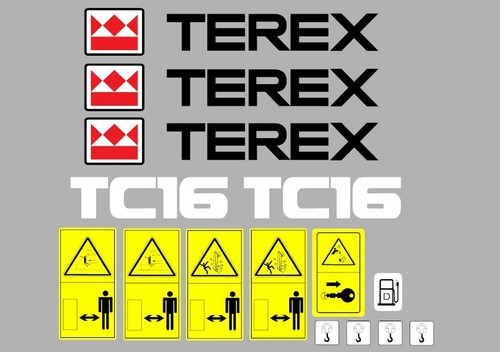 Terex tc16 decalcomanie - terex,