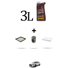 HOFFCAR Kit tagliando 3 FILTRI e 3L OLIO per Toyota Yaris IV 1.0 53KW Dal 2020