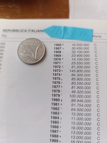 Moneta lire del 1972 - moneta, da