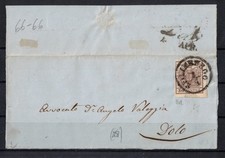 A06 REGNO LOMBARDO-VENETO Lettera da SPILIMBERGO a DOLO 02.04.??  f.llo 30 cent