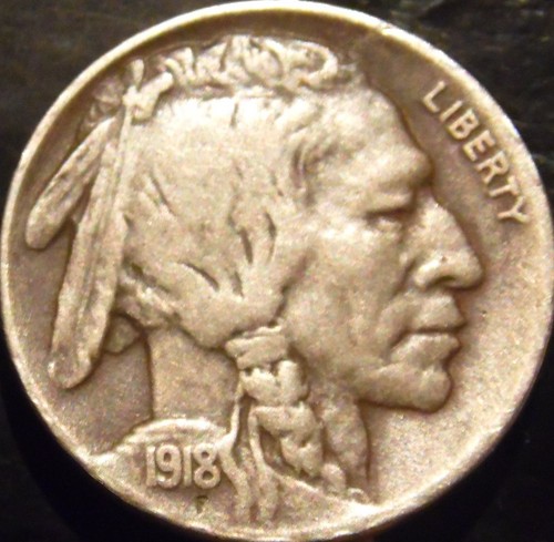 1918 buffalo nickel choice - buffalo,