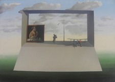 Filippo DE GASPERI (Milano 1928) NOSTALGIA del VOLO con l' AMICO OLIO cm 50x70