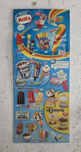 Insegna tabella gelati motta - insegna,