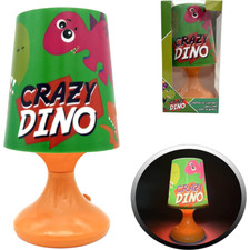 LUCE LAMPADA CRAZY DINO DINOSAURI COMODINO A BATTERIE CONFEZIONE REGALO - KL1079