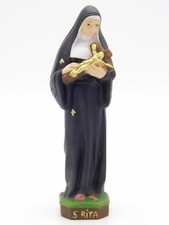 Statua Santa Rita da Cascia in resina cm. 19