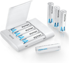 1,5V AA Batterie Ricaricabili Litio (8 Pezzi) Con Caricabatterie Rapido, 2500Mwh