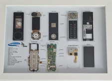 Samsung X830 Teardown Art, con cornice, arte da parete smontata (fatto a mano) unica