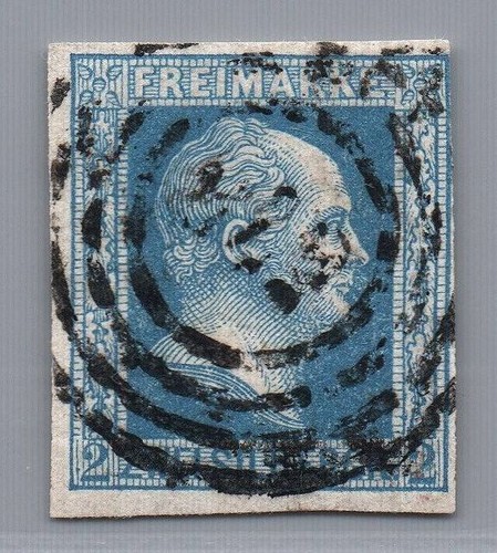 Prussia michel 7 timbrato - prussia, n.