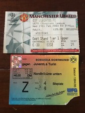 Juventus lotto 2 biglietti trasferta Dortmund 94/95 uefa Manchester 02/03 CL