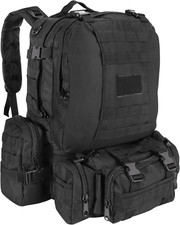 Zaino Militare Tattico 55L, Quattro in Uno per Trekking, Campeggio, Escursionism