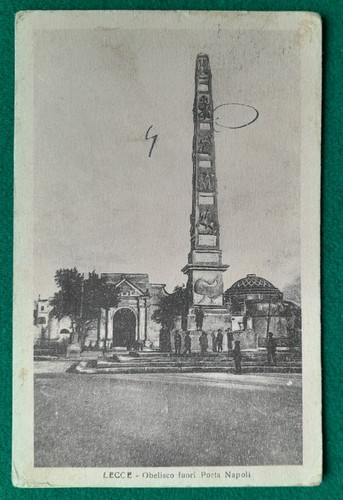 Cartolina lecce obelisco fuori - cartolina,