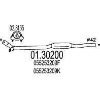 MARMITTA CENTRALE AUDI. 80 1.5