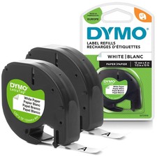 Dymo LetraTag etichette originali di carta autoadesiva rotolo da 12 mm x 4 m