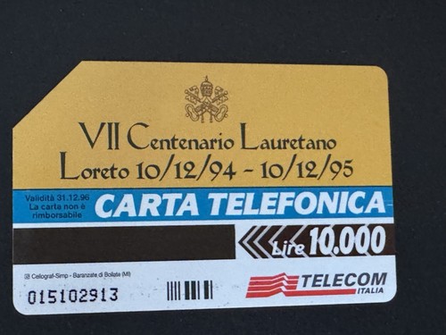 Scheda telefonica rara papa - telefonica,