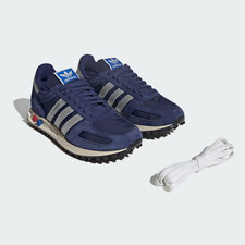 JR7171 adidas Originals LA Trainer OG blu scuro argento metallizzato bianco s...