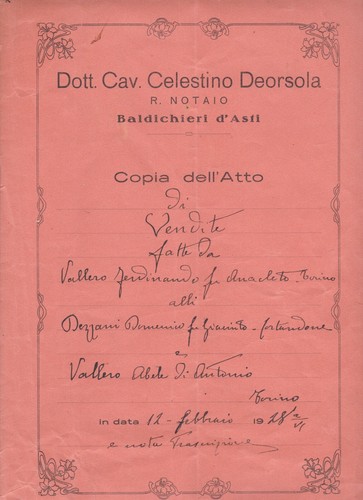 Baldichieri asti atto di - baldichieri, d'asti